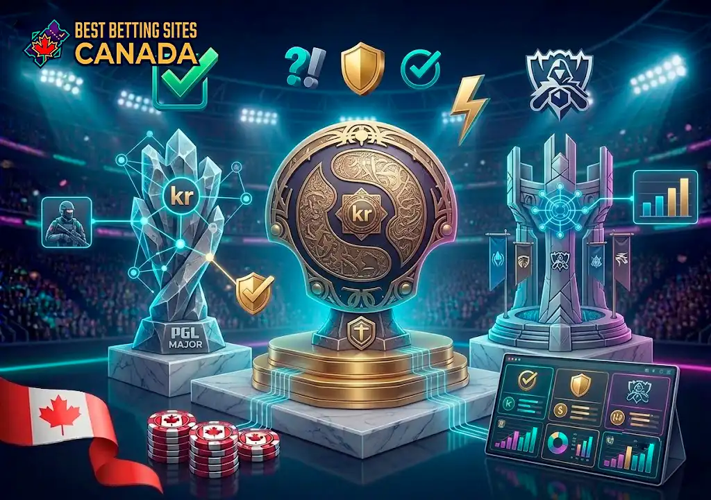 Major 2026 esports tournaments: PGL Major, The International, Worlds.