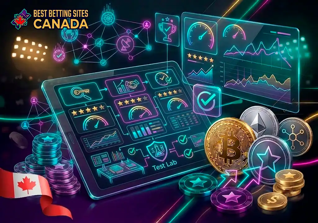 Our testing methodology for rating Canadian crypto sportsbooks.